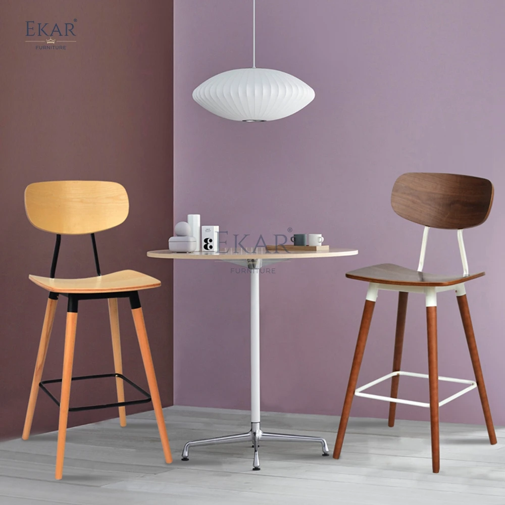 Modern wooden design bar stool supplier