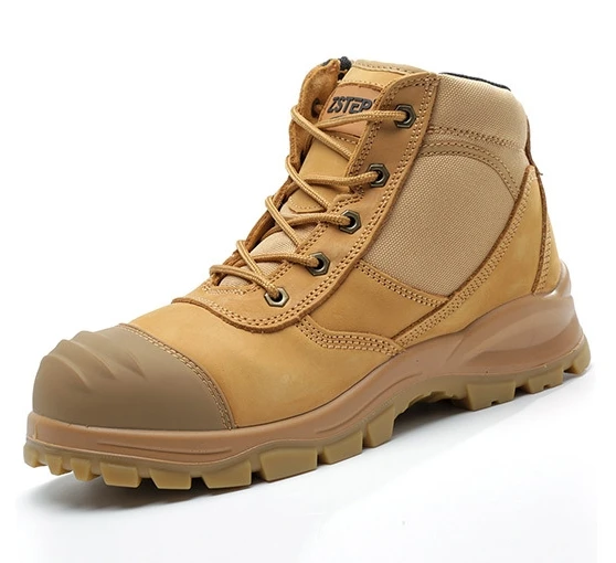 OEM Genuine Leather Safety Shoes Steel Toe Work Boots Construction Mens Botas De Seguridad Industrial