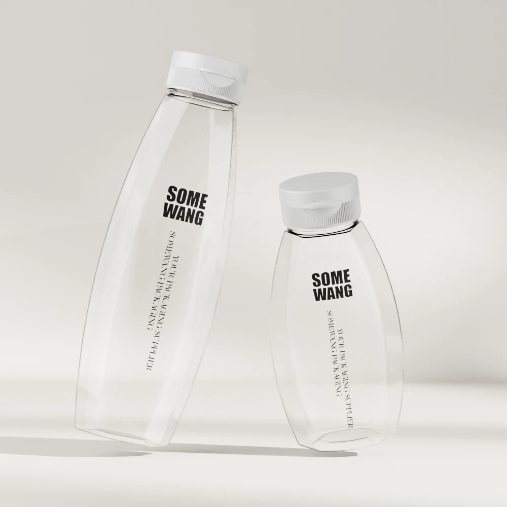 250ml 400ml Food Packaging Containers PET Honey Bottle Empty Plastic Squeeze Sauce Bottles
