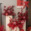 Red three-piece set A [Flower only]