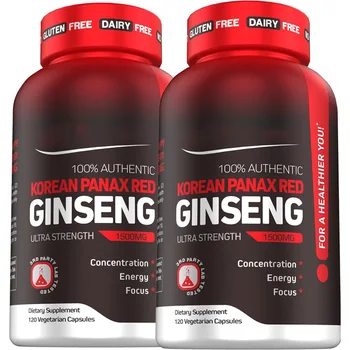 Custom Koreaanse Rode Panax Capsules Ginsenosides Voor Energie Prestaties En Geestelijke Gezondheid Supplements