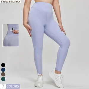 YISHENHON High Waist Plus Size Gym Yoga Legging for Womens Anti-microbial Breathable Butt Lift Sport Fitness Clothes