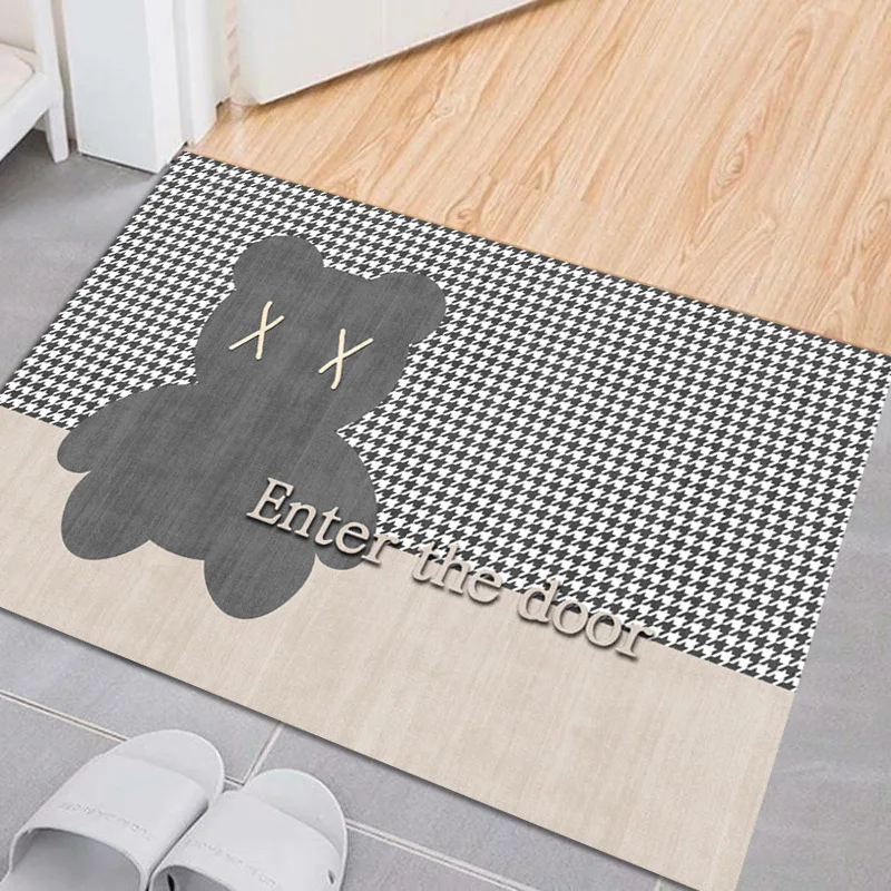 YFL High Quality 100% Polyester Microfiber Soft Absorbent Bathroom Customized Color Anti Slip Pvc Bathroom Mat Floor details