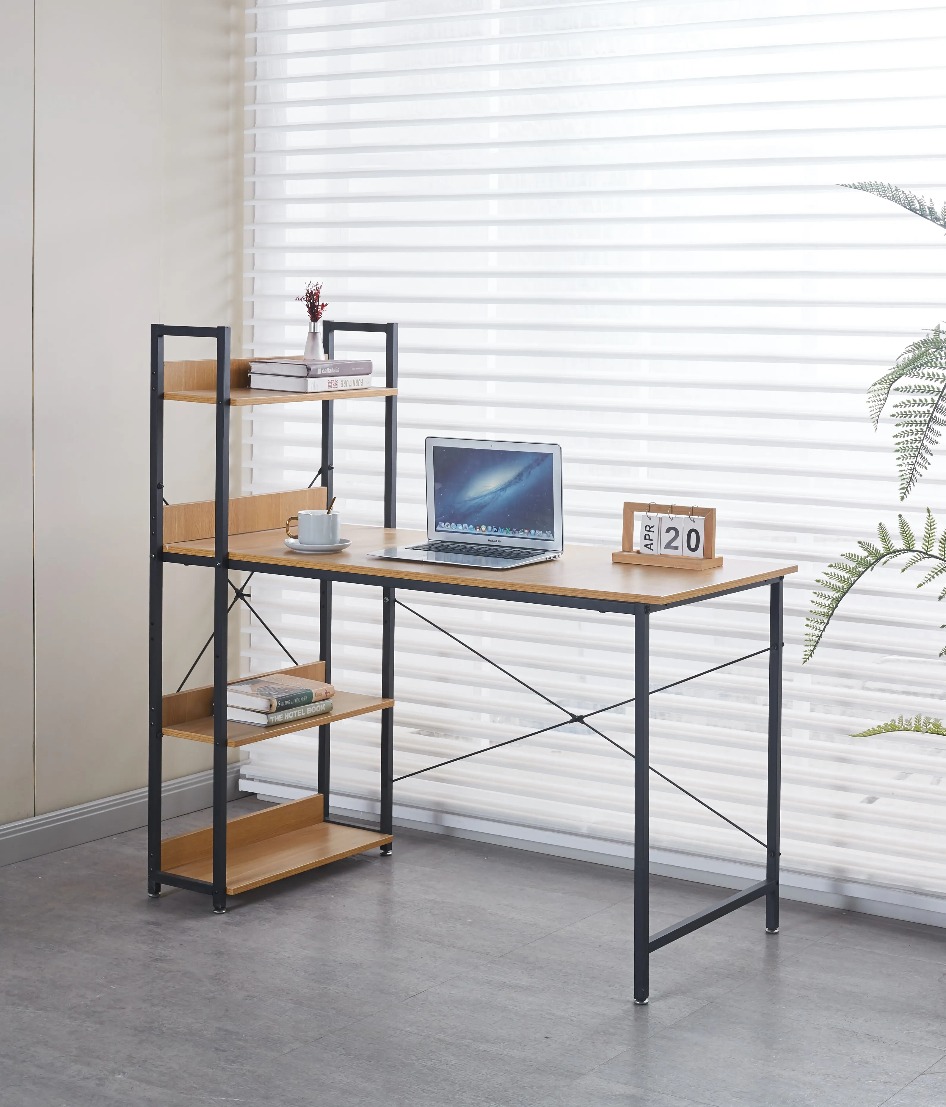 New Product-120cm Simple Iron Frame Study Table Computer Desk with