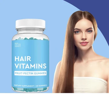 Private Label Biotin Hair Growth Gummies Skin Nail Hair Care Vitamin Biotin Supplements Gummies for Hair Growth