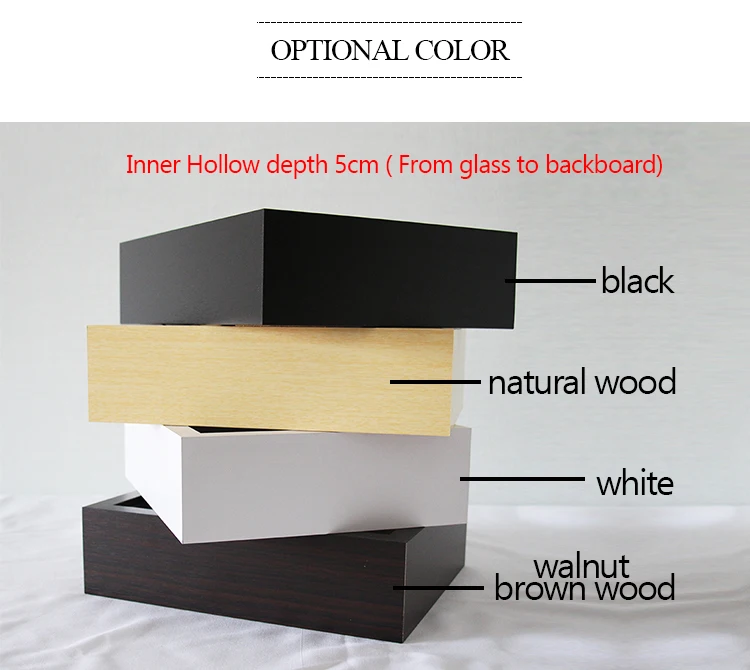 Factory Wholesale Free Sample 2 Inch Deep Shadow Box Frames With Glass