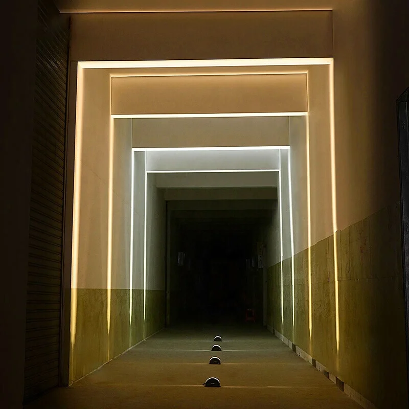 RGB Colorful 360 Degree Beam LED Lamp Modern Aluminum Surface Mounted Window Sill Light Ceiling Aisle Hotel Wall Sconce Auto