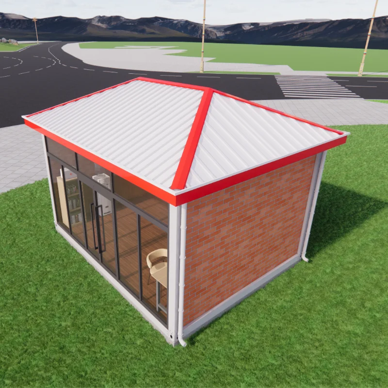 Casas Prefabricadas de Lujo en Contenedores Fábrica Durable Casa Prefabricada Modular con Techo a Cuatro Aguas Tienda Minorista