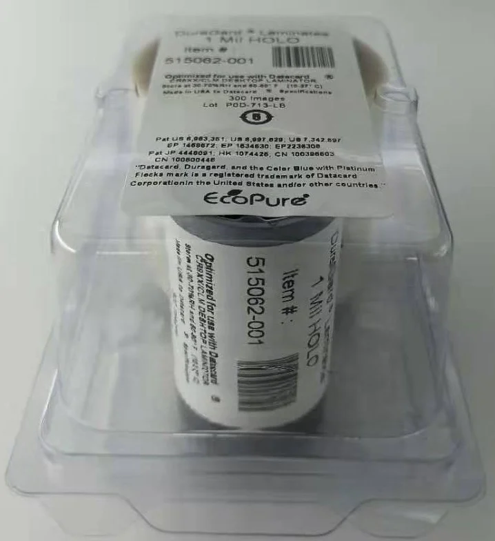 DATACARD DURAGARD OPTISELECT HOLOGRAM 1.0 MIL SECURE GLOBE 515062-001 for Datacard CR805retransfer Printer