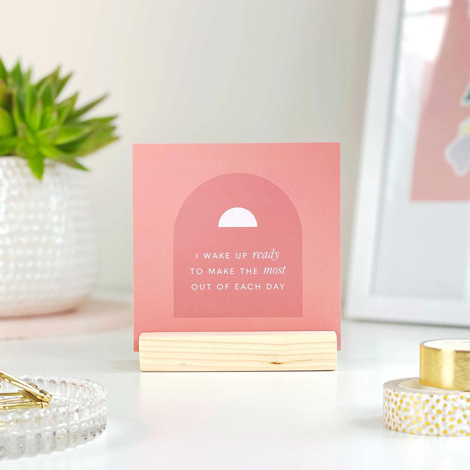 Custom Positive Affirmation Cards for Men Mindfulness Cards With Stand_ Positivity Gift  Success Quote Cards