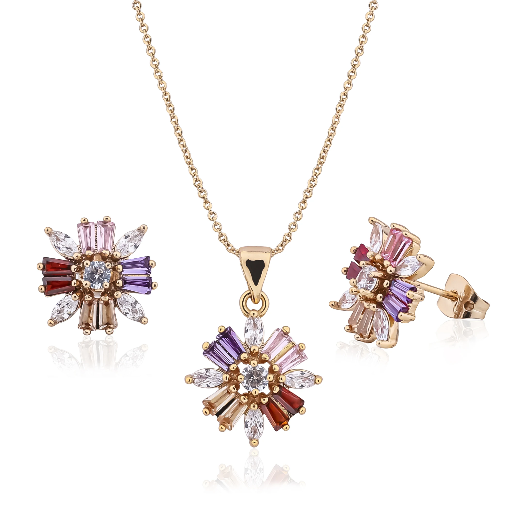 Shop Our 18k Gold Plated Jewelry Sets with Zircon Stones