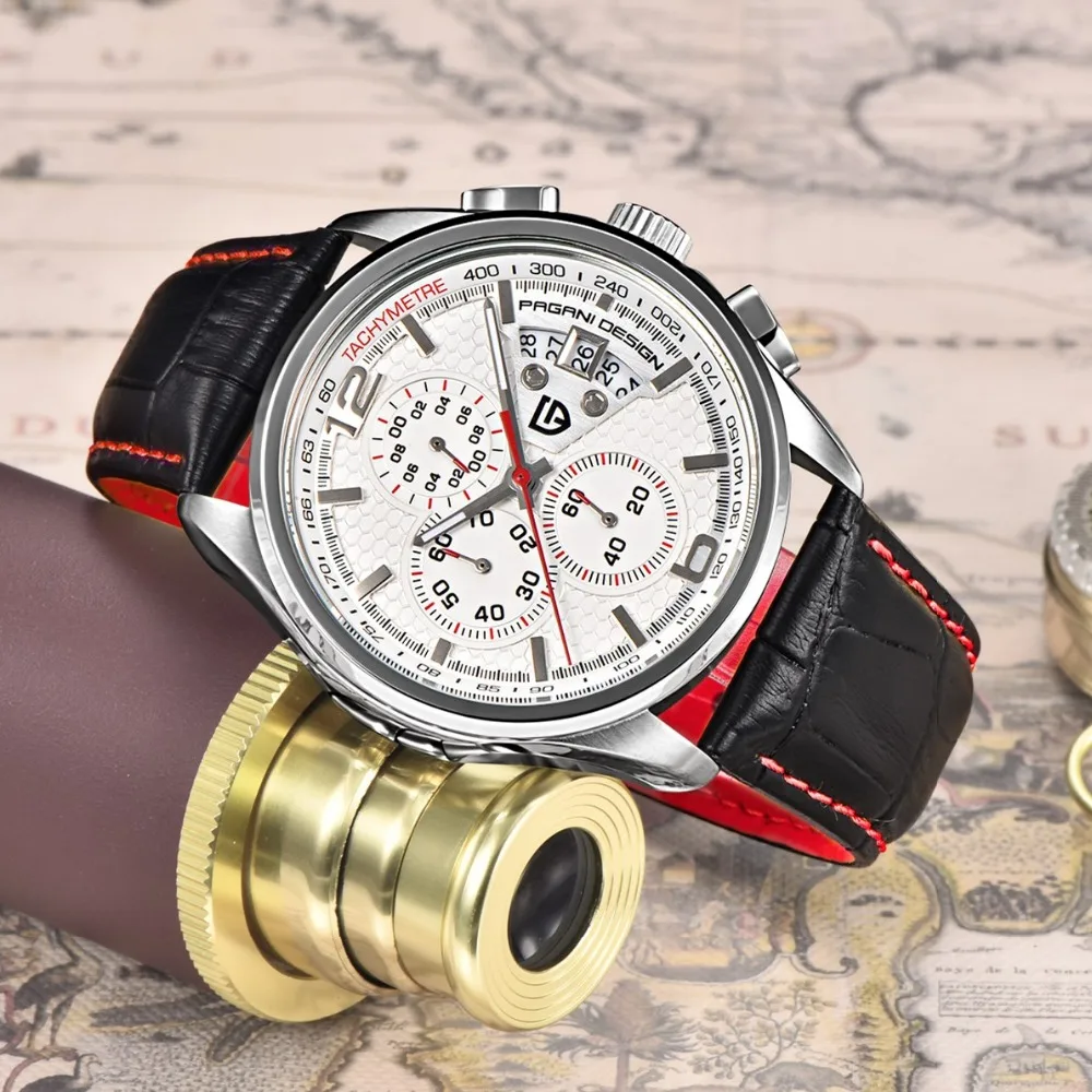 PAGANI DESIGN 3306 Brand Multi Function Quartz Men Chronograph Sport Watch Dive 30m Casual Fashion Custom Logo Watches