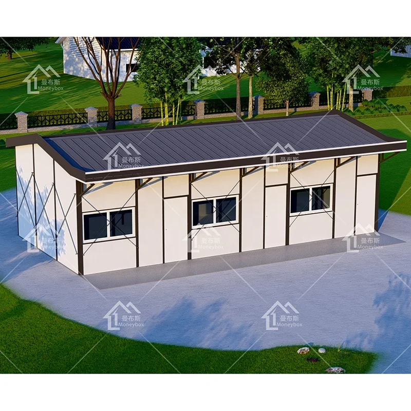 Pre-Fabricated Green House Plans Multiple Times Used 3 Bedroom Compound Wall Design for Camp Use for Carport