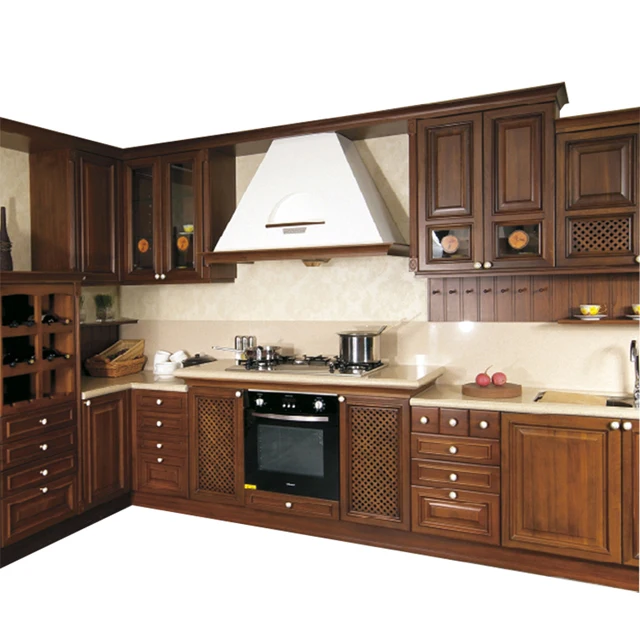 North America Standard Custom Make Kitchen Pantry Solid Wood Kitchen Cabinet