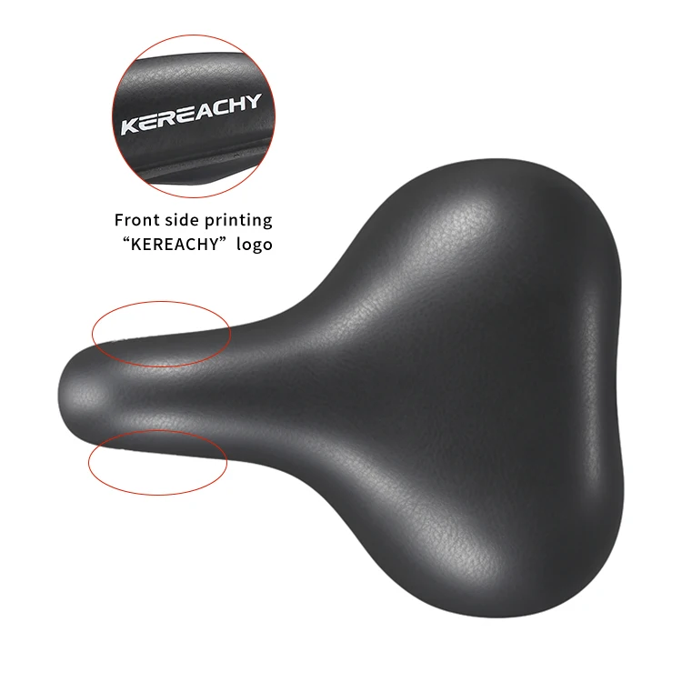 KEREACHY Brown vacuum saddle mountain bike seat cushion with handle device  soft and waterproof electric bicycle seat cushion