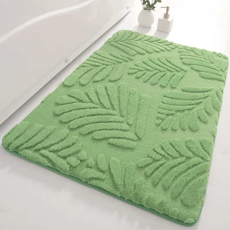 Soft and Water-Absorbent Memory Foam Bath Mat - Non-Slip, Machine Washable Plush Bathroom Rugs and Mats, Ideal Floor Mats for Bathroom, Laundry Room, and Living Areas