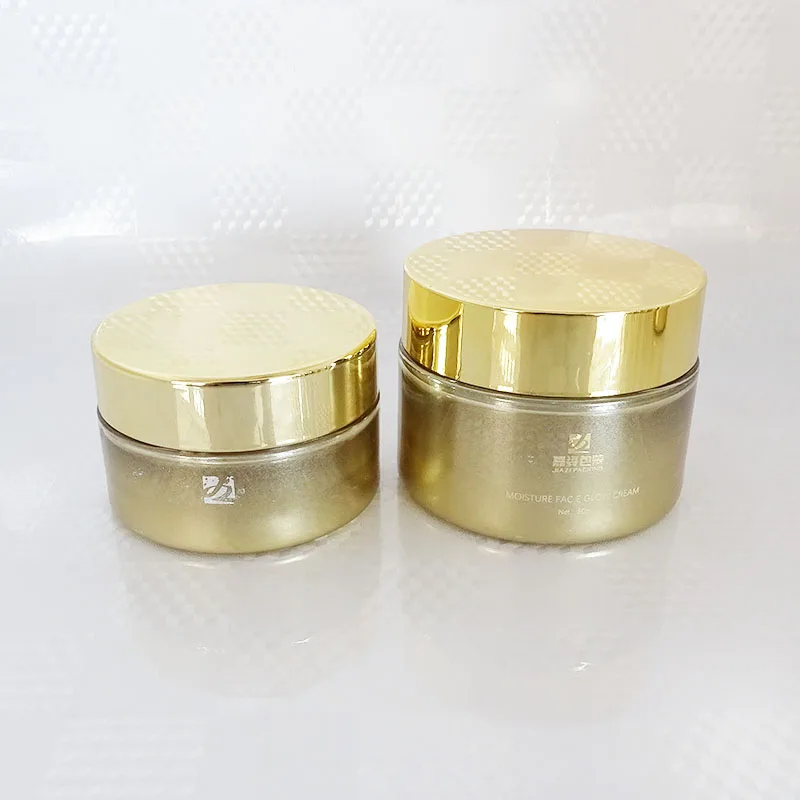 30ml 50ml cosmetic set custom rose gold airless skin care oil lotion Slik-screen Printing serum glass Bottle with Pump Sprayer