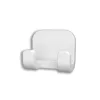 White curved No. 5 self-adhesive hook