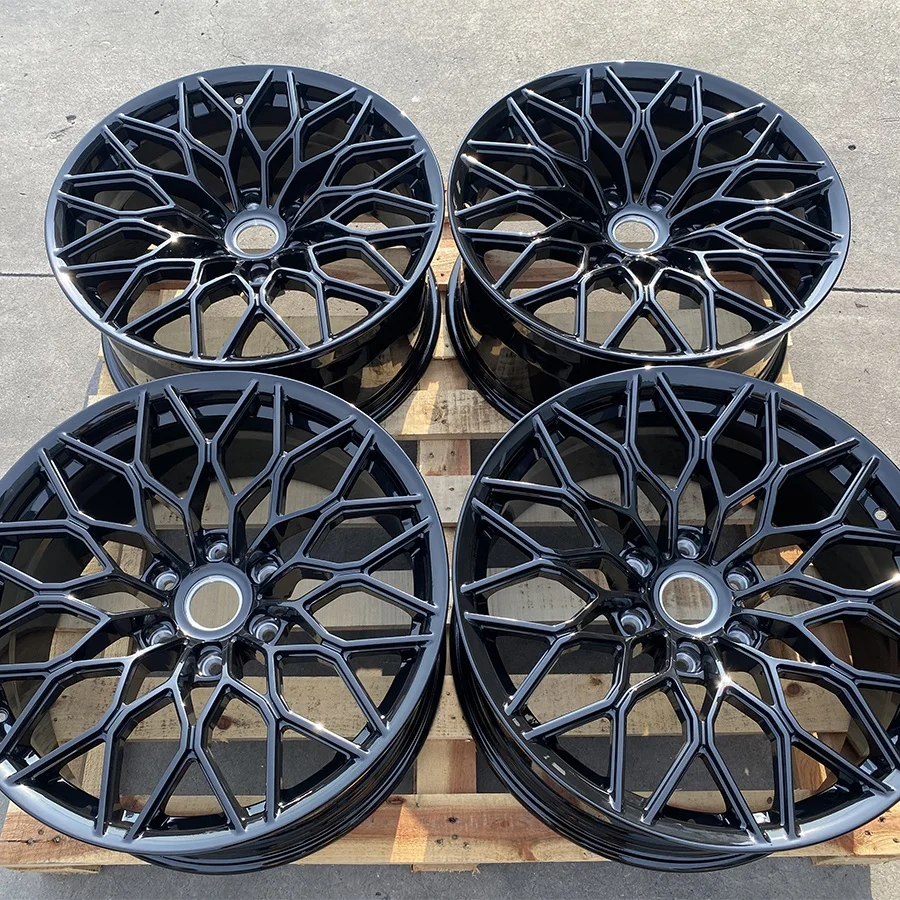 GVICHN custom passenger car wheels gloss black color monoblock wheels 20 21 22 23 24 inch 6x139.7 alloy forged rims