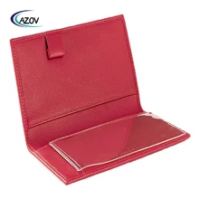 PU Leather Cheque Book Cover Leather Checkbook Holder Organizer Wallet