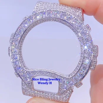 Hip Hop GShock DW6900 VVS D Color GRA Pass Diamond Tester Iced Out Watch Moissanite