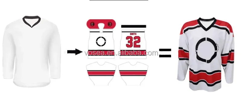 Custom Hockey Jerseys - Sublimated Ice Hockey Jersey for Men