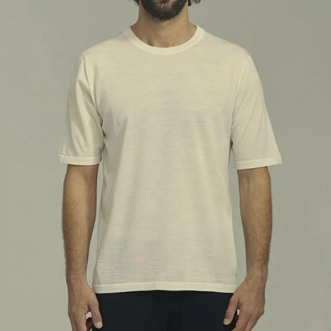 Merino Wool Fabric Custom T Shirt Fitness High Quality Cotton