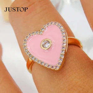 Gothic Man Women Brass Zircon Epoxy Brand Finger Watch Adjustable Enamel Promise for Anxiety Viking Man Fidget Rings