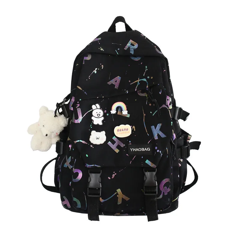 High School Bags For Girls College Student Laptop Backpack Women School  Backpack Teen Girl Black Bookbag Cute Duck Doll White | Fruugo IE