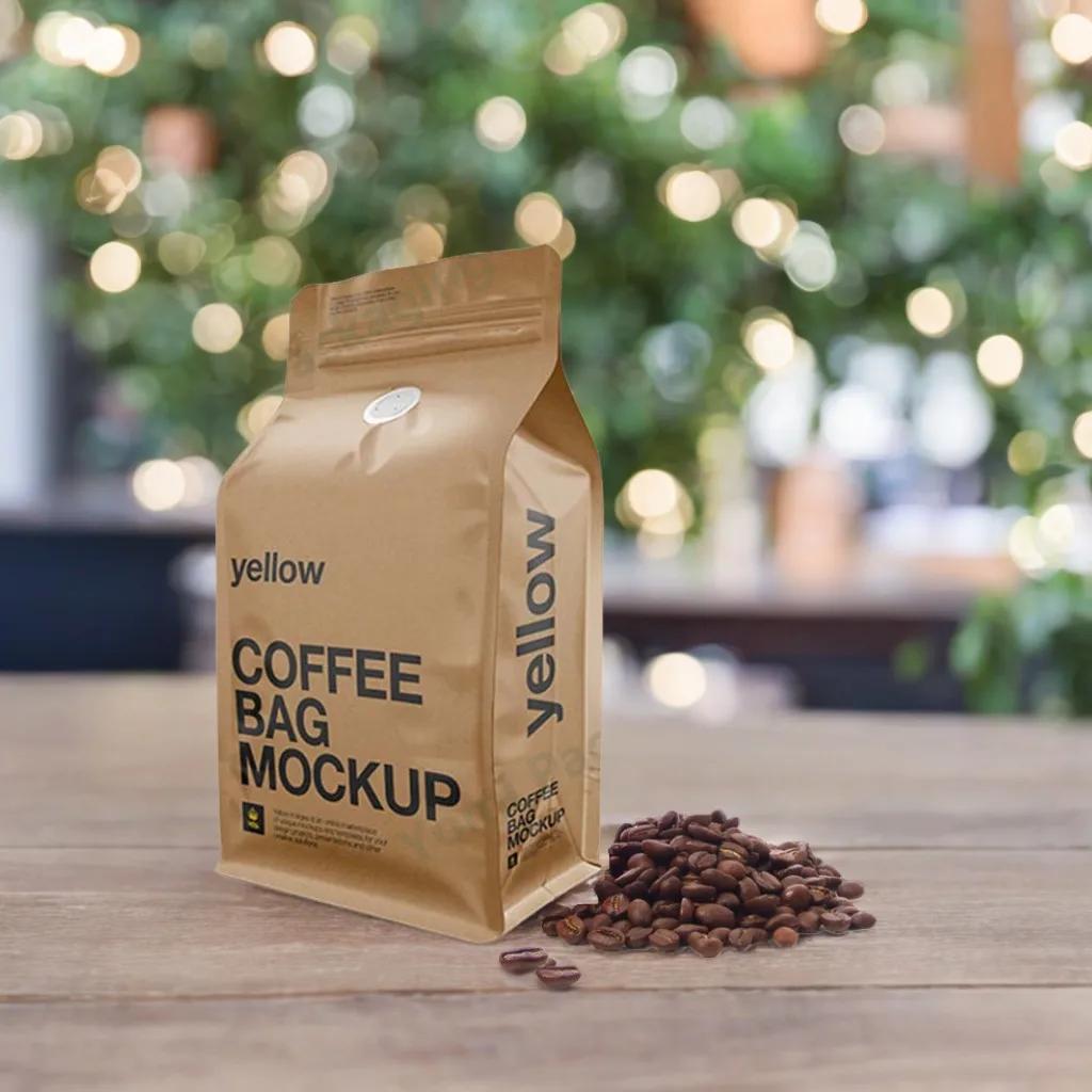 Digital Printing Free Sample Recyclable Flat BottomMatte Black Foil Coffee Bean Zipper Packaging Bags With Valve