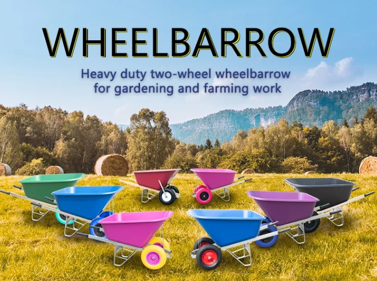 Heavy Duty Plastic Twin 200l Wheelbarrow Cheap Price Big Capacity ...