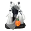 7FT  Inflatable White Ghosts Surround the Gravestone