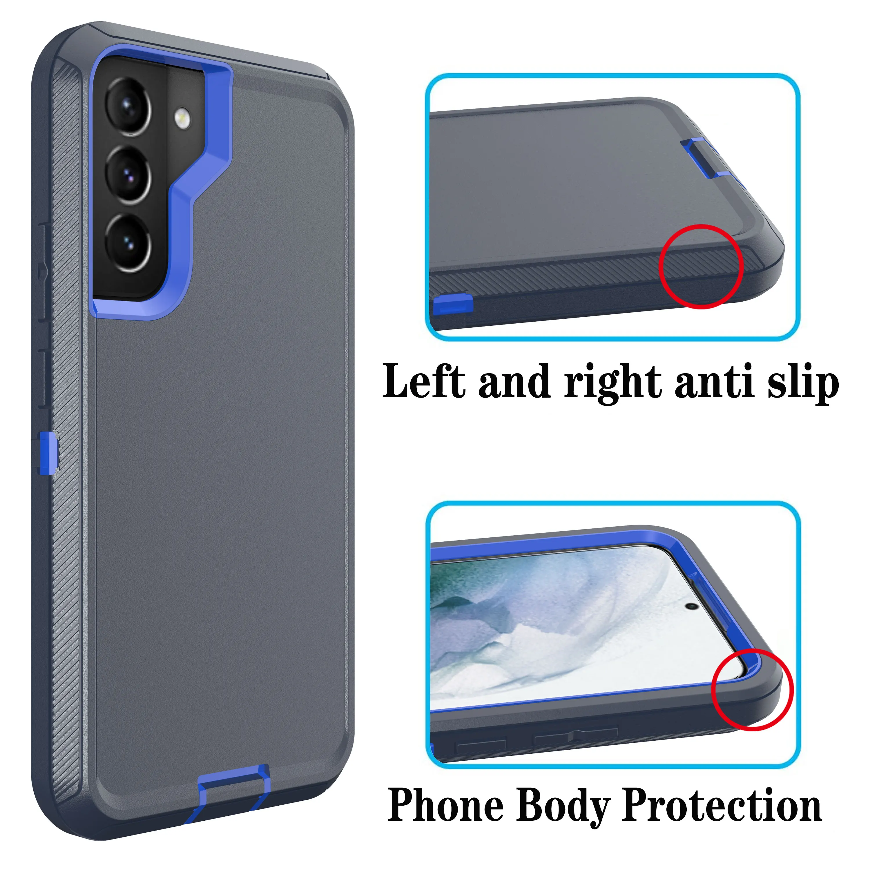 No Belt Clip Defender Combo Shockproof Phone Case for Samsung A20