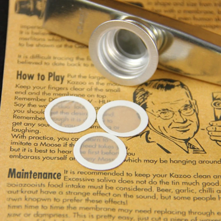 Diaphragmes De Rechange Pour Kazoo - 18 Mm Transparent - Lot De 10 Pièces - Pour Flûte Kazoo, Instruments Jouets - 10