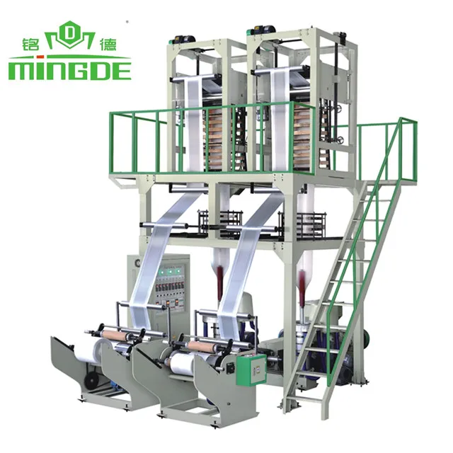 Factory Sales Economic Single Screw Double-head Film Blowing Extrusion Machine Plastic PE Blown Film Extruder Machines