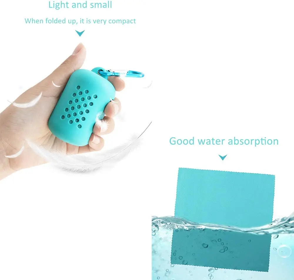 Portable Towel Cold Sports Towel Sweat-absorbent Quick-drying Silicone Set Plaid Plain Dyed MHC Outdoor Riding Cooling Ice 2pcs manufacture