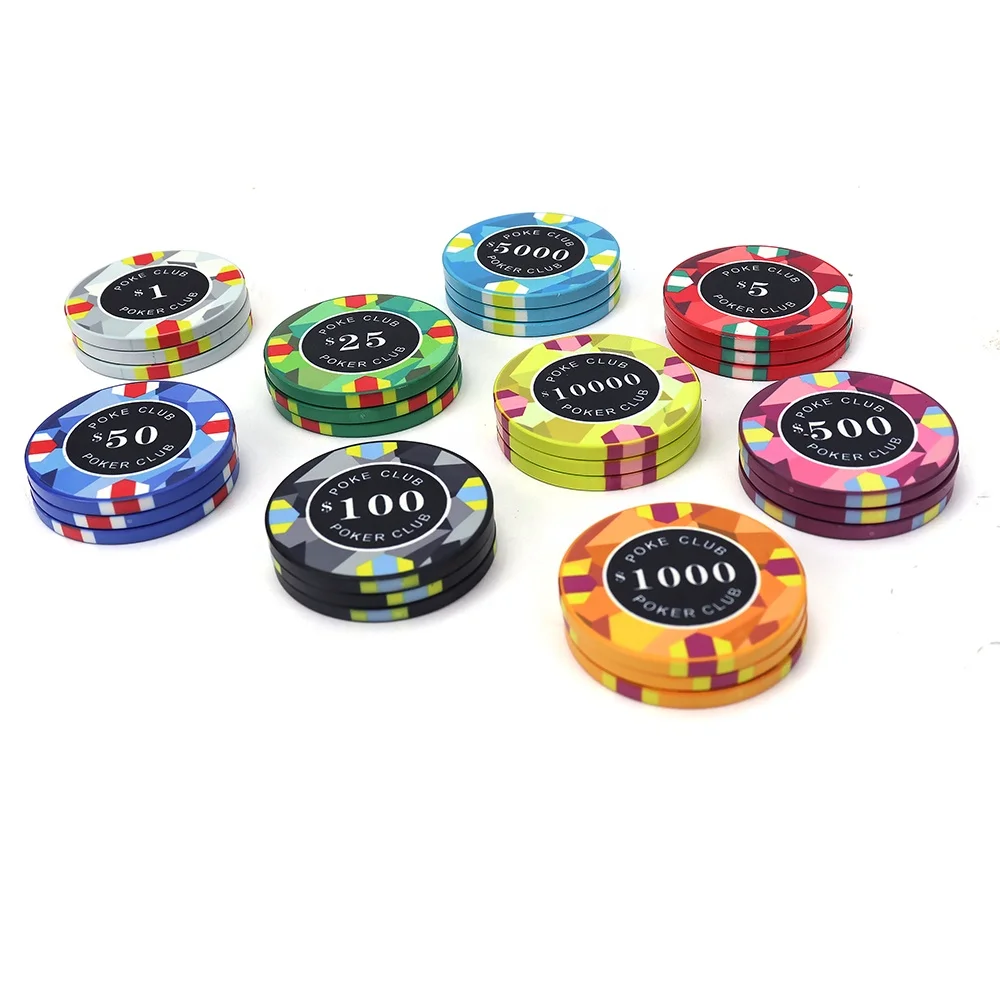 Free design and sample 10g ceramic poker chips tournament 39mm custom ...