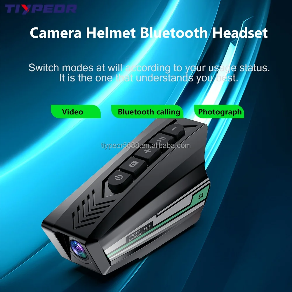 product tiypeor motorcycle helmet bluetooth intercom system microphone universal helmet with hd dvr recorder-2