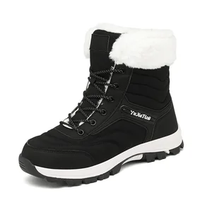 Women's Winter Snow Boots Thick Furry Cotton Boots Wear-Resistant Sports Outdoor High-Top Couples' Outdoor Shoes Zapatos