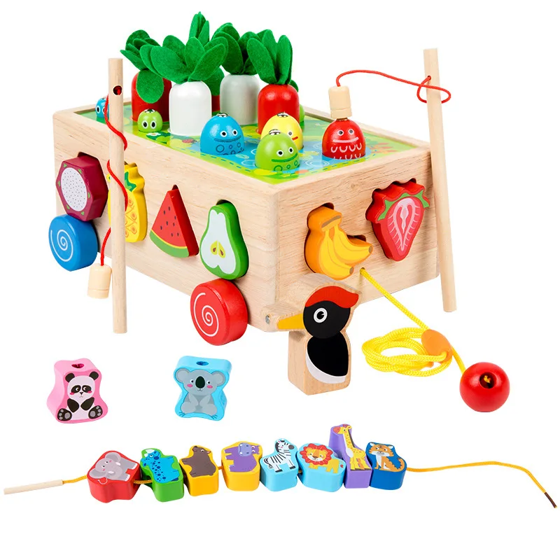 Jouets en bois pour l'éducation précoce des bébés, jouets de tri de formes, apprentissage préscolaire en bois, jeu de motricité fine, jouets Montessori