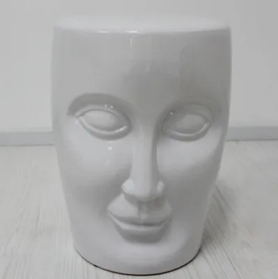 Высококачественный однотонный современный дизайн человеческого лица уличный керамический садовый табурет Jingdezhen декоративный