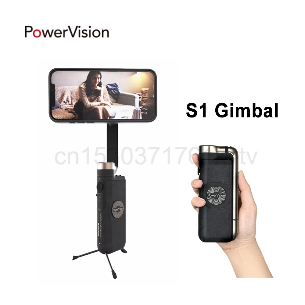 PowerVision S1 Mobile Phone 3-Axis Handheld Gimbal Stabilizer Panoramic  Selfie Tripod Power Follow AI Tracking SmartPhone Gimbal