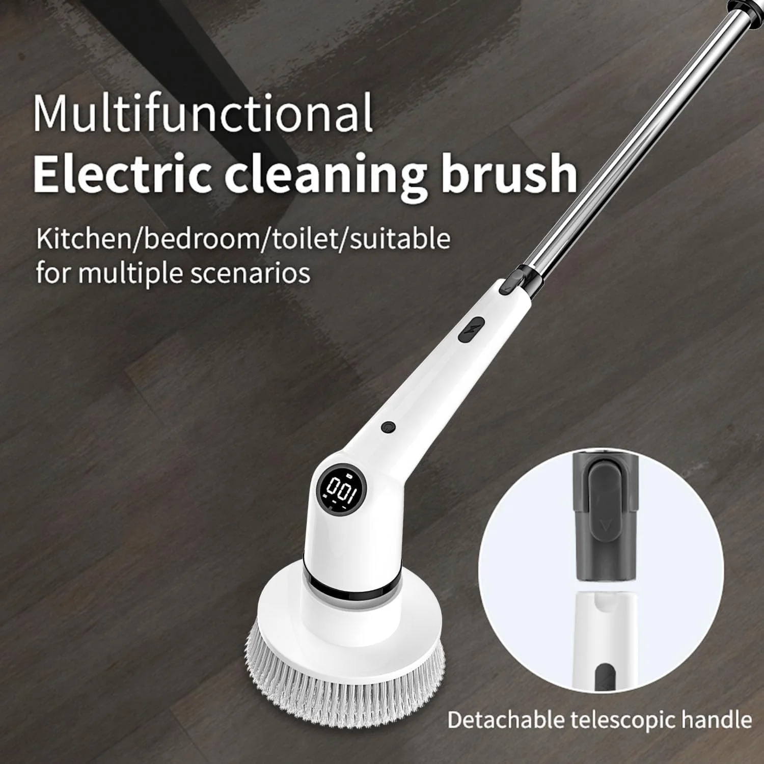Cordless Home Cleaning Magic Brush Electric Spin Power Brush Floor Scrubber For Toilet Window