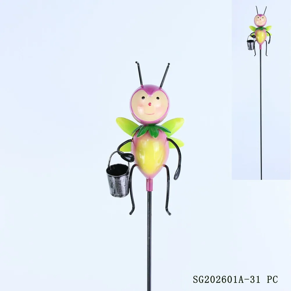 3 Models Different Styles Metal Bee Flower Pot Stake SG202601A-31