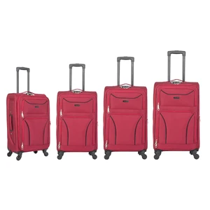 Promotion Hot Sale 3pcs and 4pcs Polyester 4 Wheel Cheapest Side Eva Luggage Set