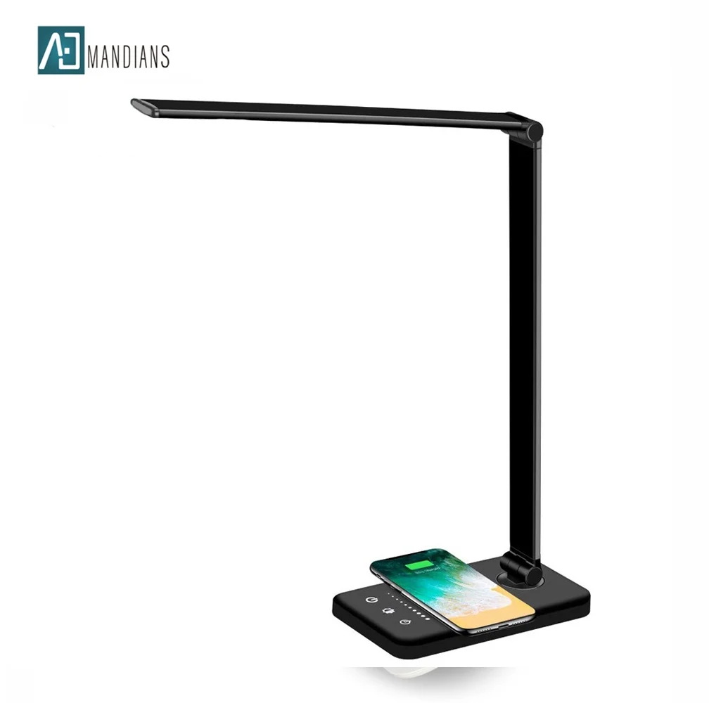 Multifunctional Phone Fast Wireless Charger LED Desk Lamp USB Charging Port Dimmable Reading student table lamps