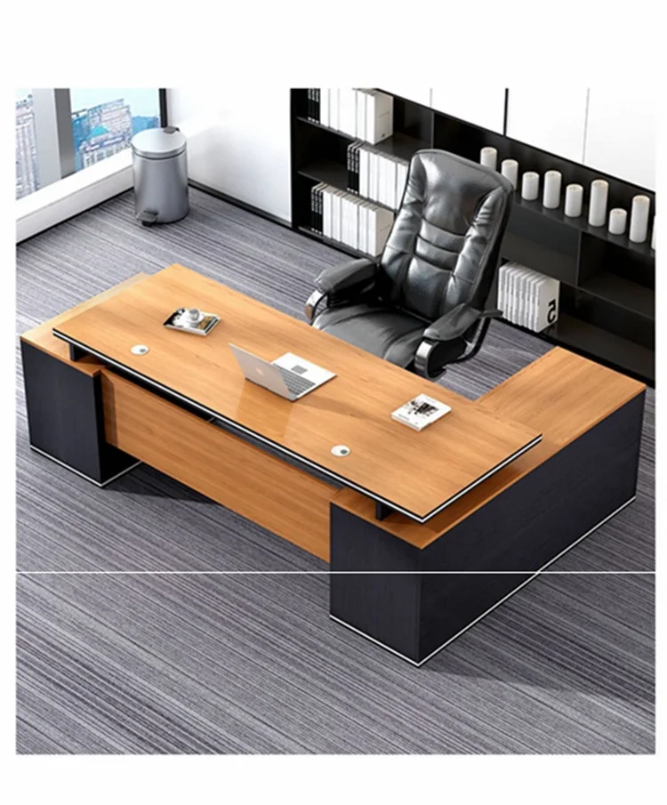 High End Office Furniture Luxury Executive Boss Office Desk L Shaped