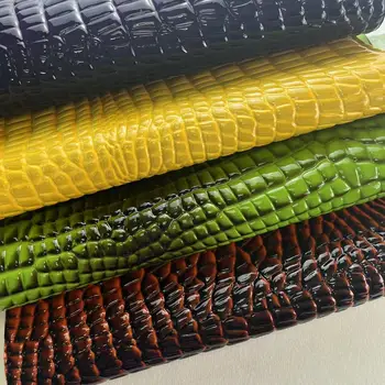 New Arrivals Synthetic Crocodile Embossed PVC Leather Fabric Raw Rolls Material For Handbag Shoes Luggage