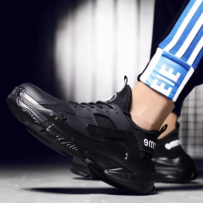
 Дышащие кроссовки на толстой подошве, спортивные новые корейские мужские модные трендовые сетчатые повседневные туфли, обувь для путешествий  