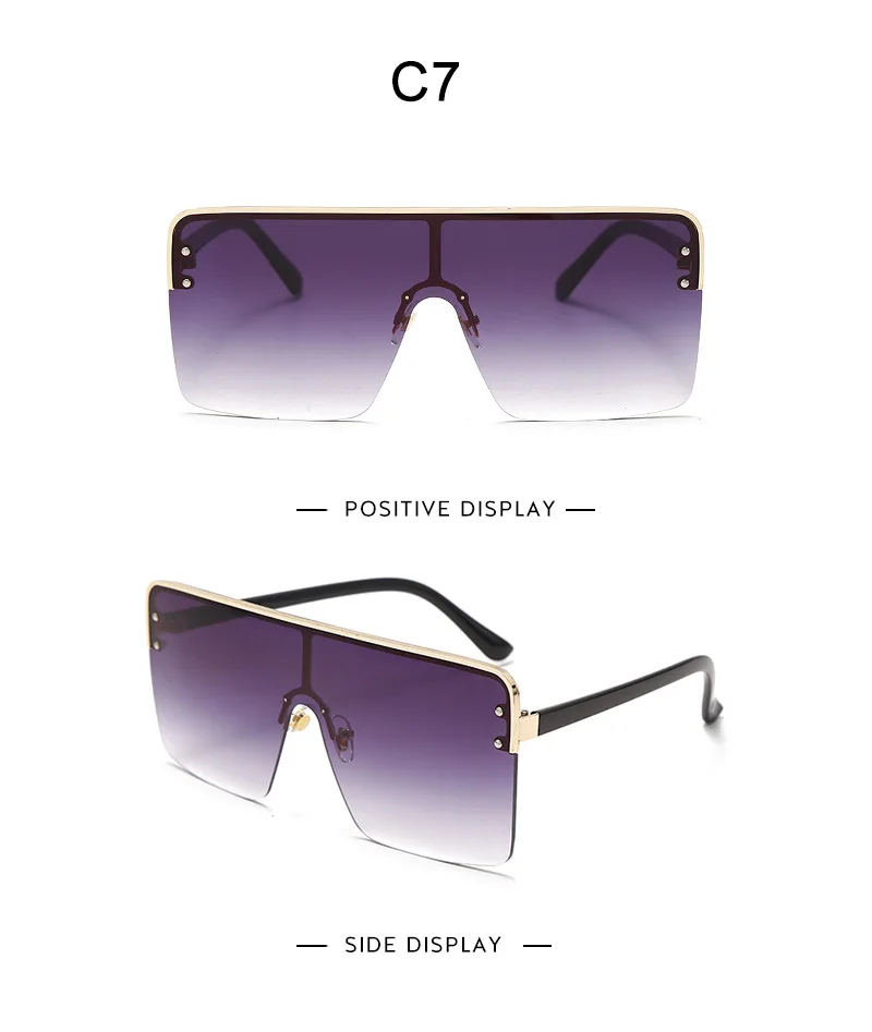 2024 Custom Logo Oversized One Piece Lens Women Sunglasses Luxury Wholesale Shades High Quality Sunglasses